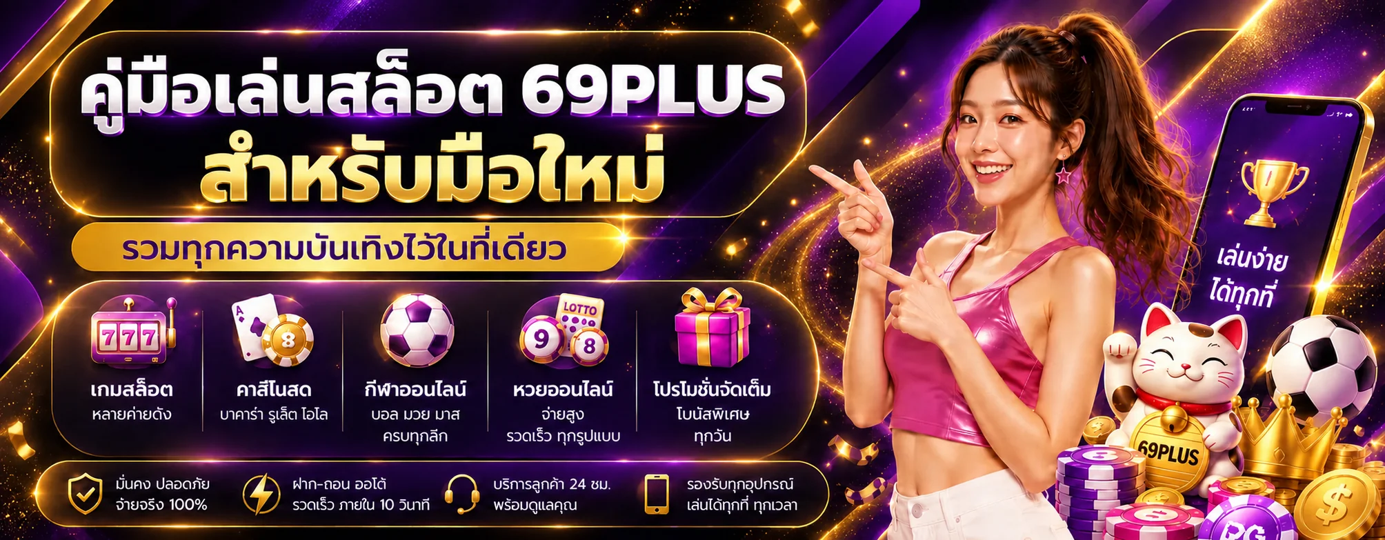 69PLUS คู่มือเล่นสล็อตสำหรับมือใหม่แบบมีแผน